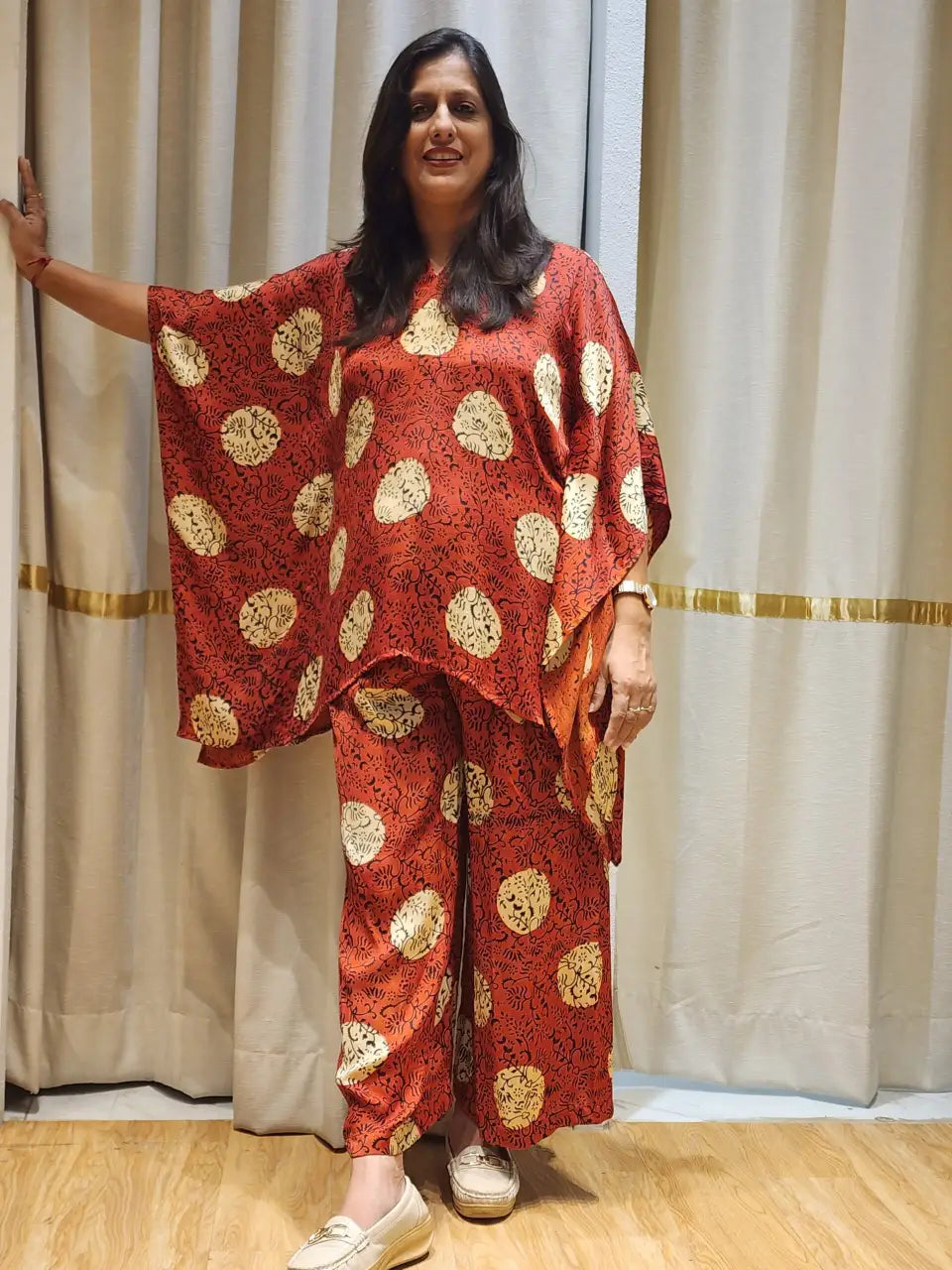 Modal silk ajrak cord set