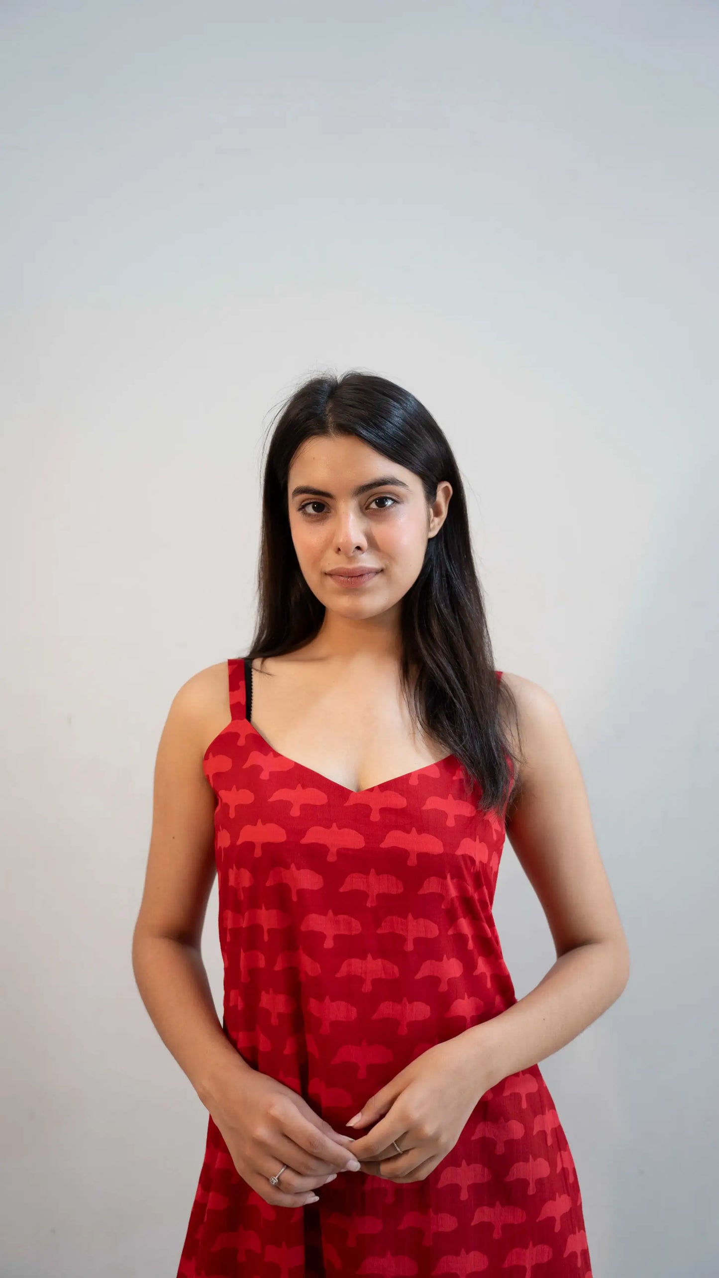 Handblock dress sleeveless