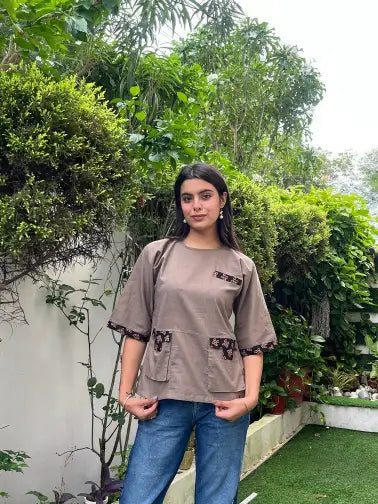 COTTON PATCHWORK TOP