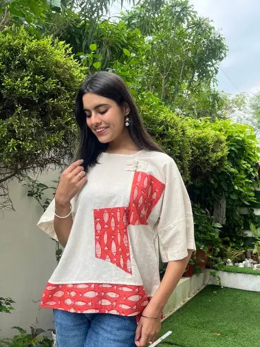 COTTON PATCH WORK TOP