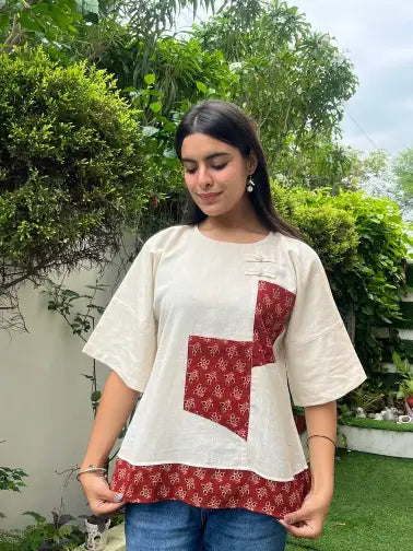 COTTON PATCH WORK TOP