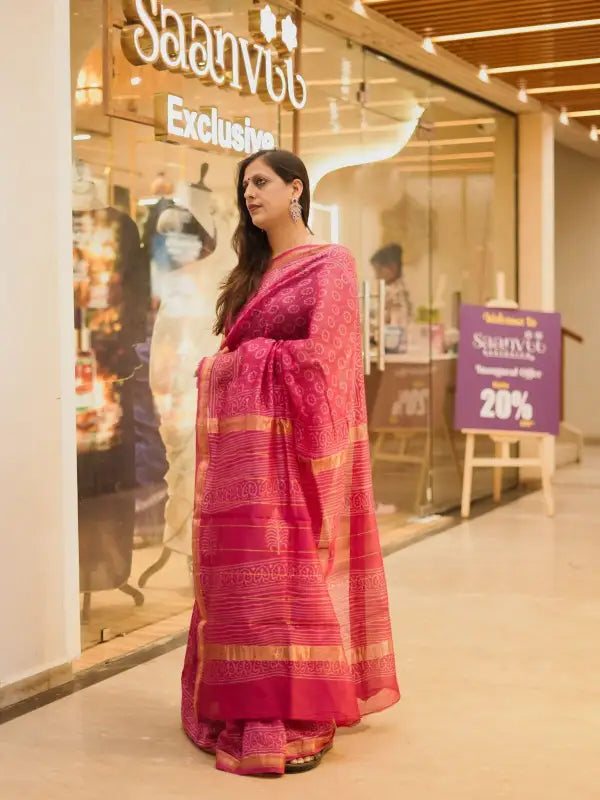 Maheshwari handblock saree