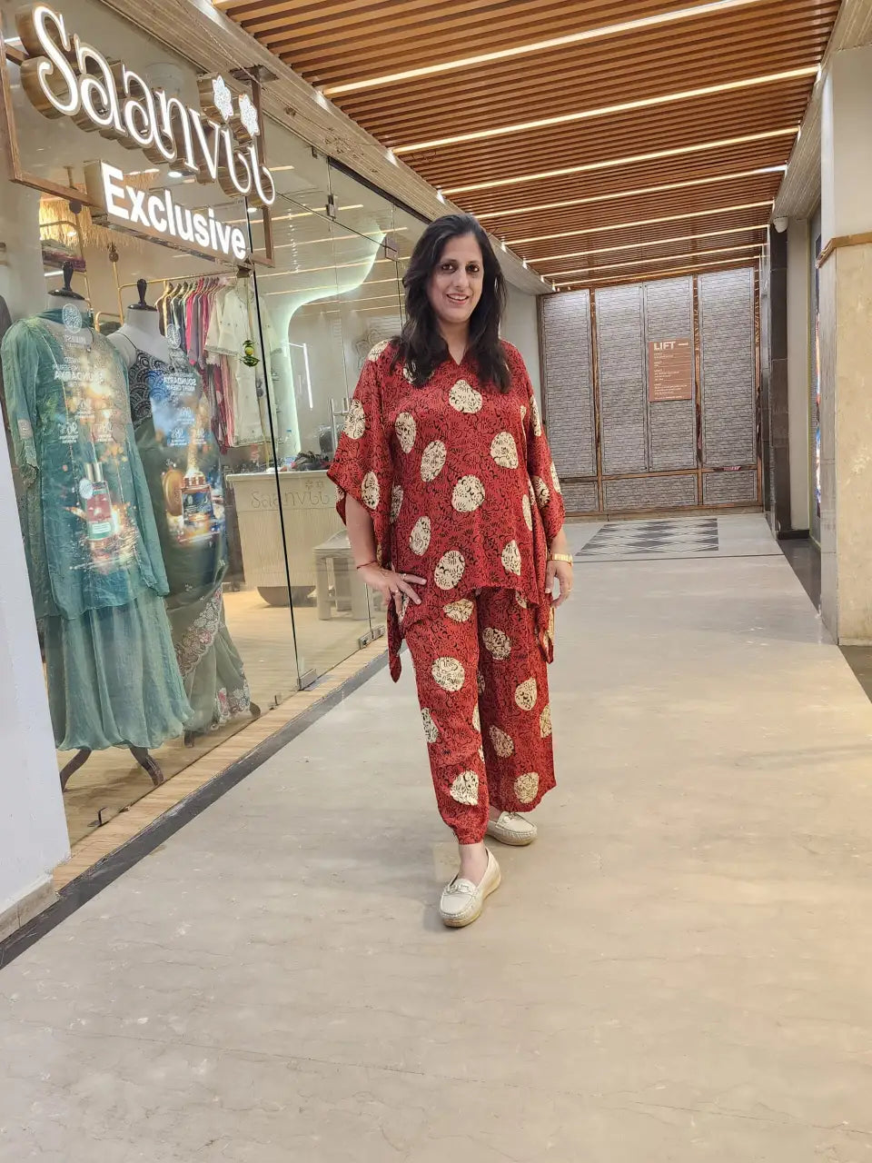 Modal silk ajrak cord set