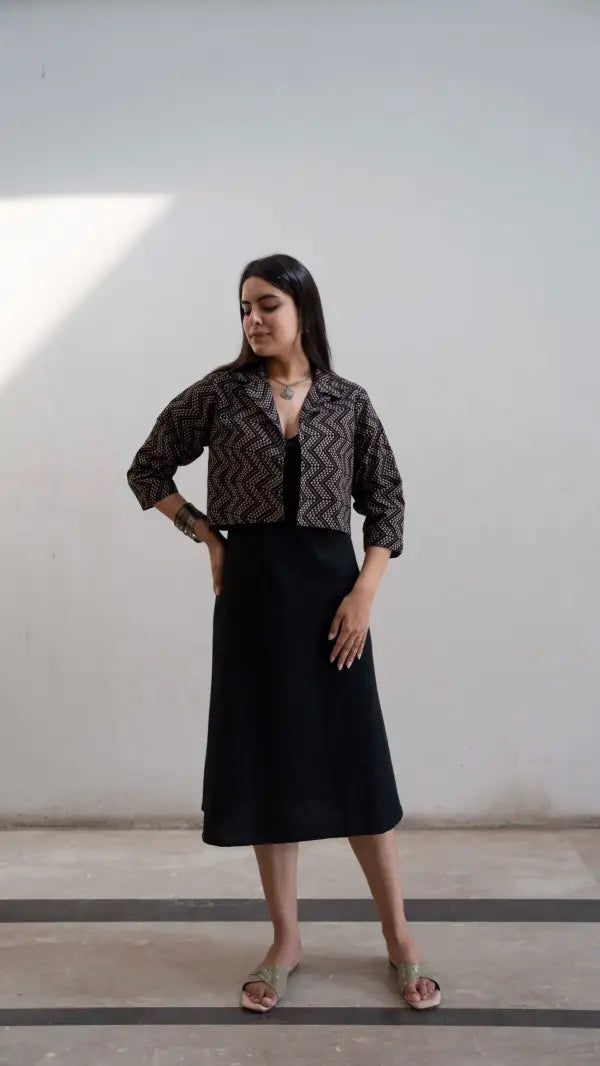 Handblock Ajrakh Jacket