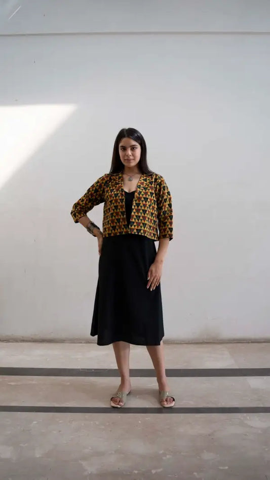 Handblock Ajrakh Jacket