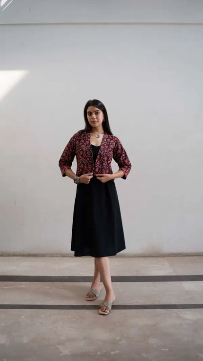 Handblock Ajrakh Jacket