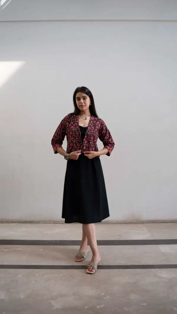 Handblock Ajrakh Jacket