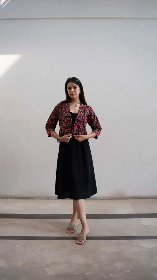 Handblock Ajrakh Jacket