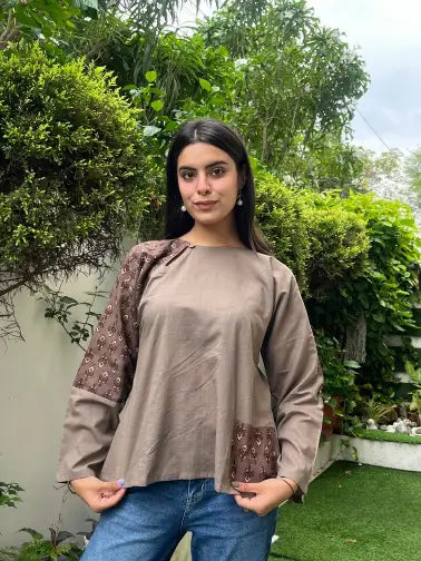 KHADI COTTON PATCHWORK TOP