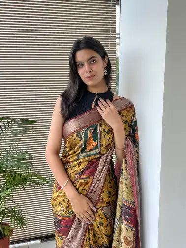 PURE DOLA SILK DIGITALPRINT SAREE