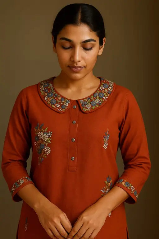 Khadi cotton embroidary cord set