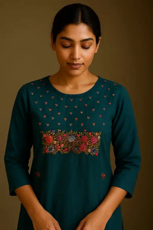 Khadi cotton embroidary cord set