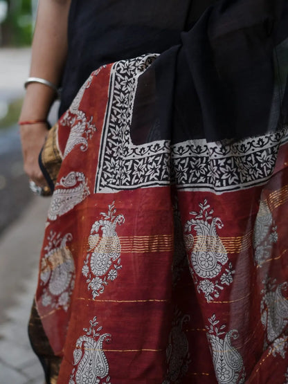 Maheshwari handblock saree