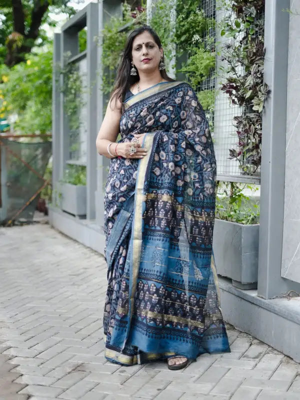 Maheshwari handblock saree