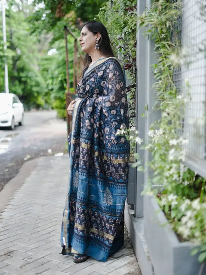 Maheshwari handblock saree