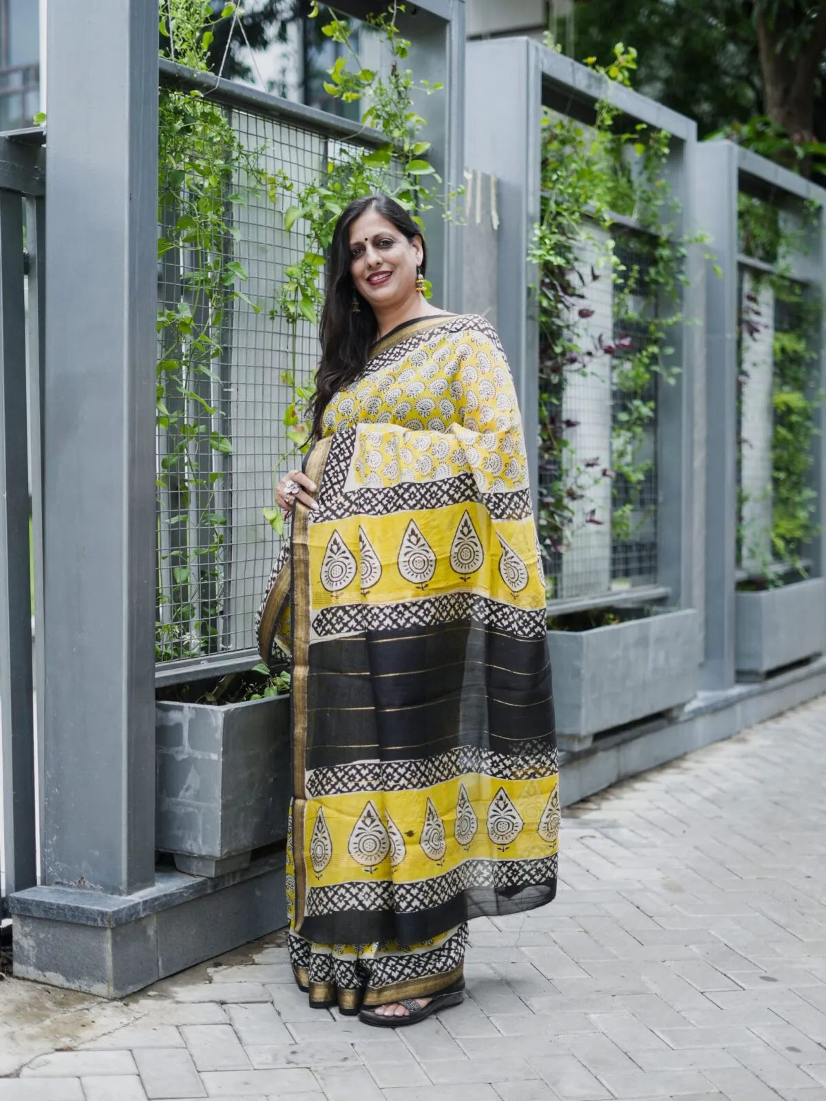 Maheshwari handblock saree