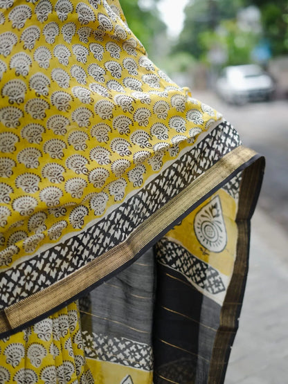 Maheshwari handblock saree