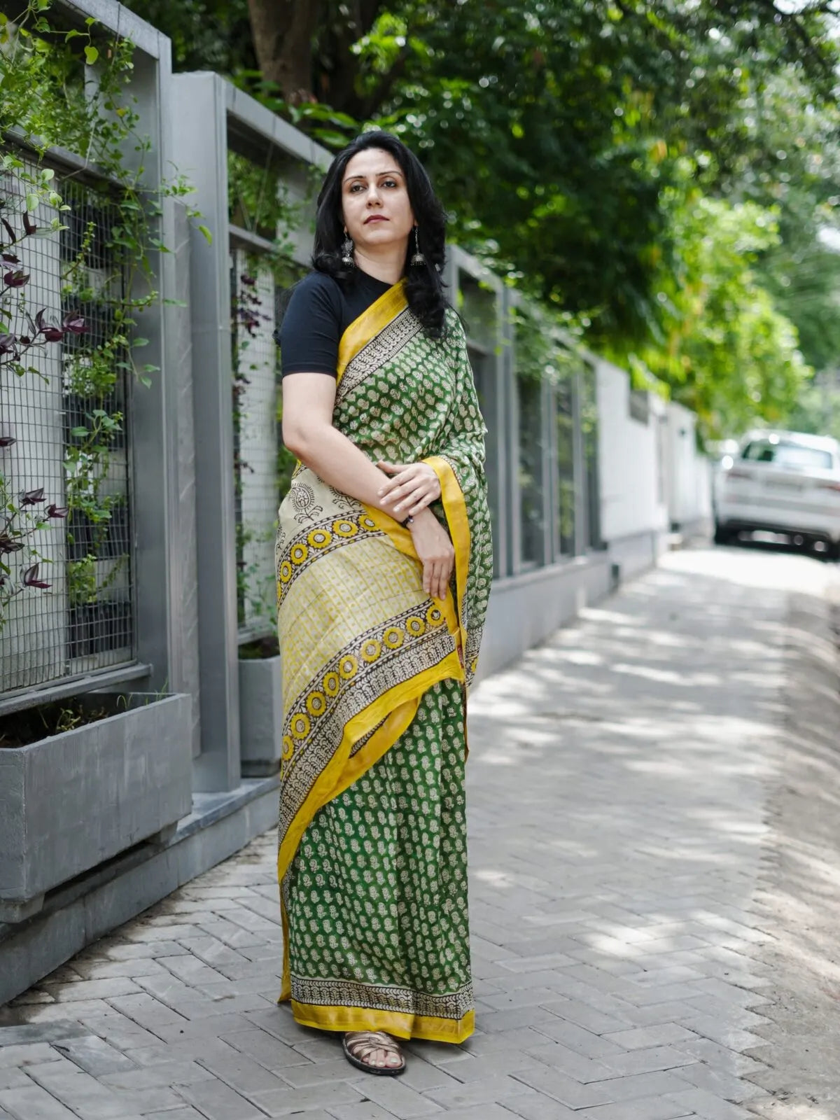 Maheshwari handblock saree