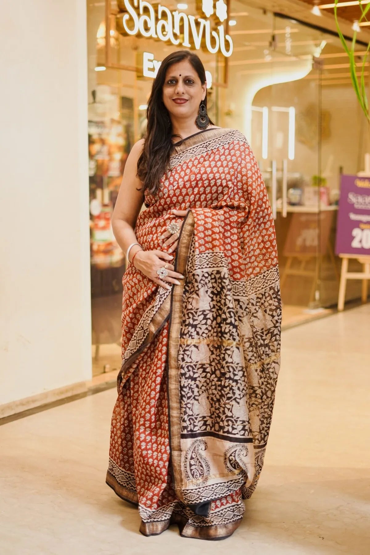 Maheshwari handblock saree