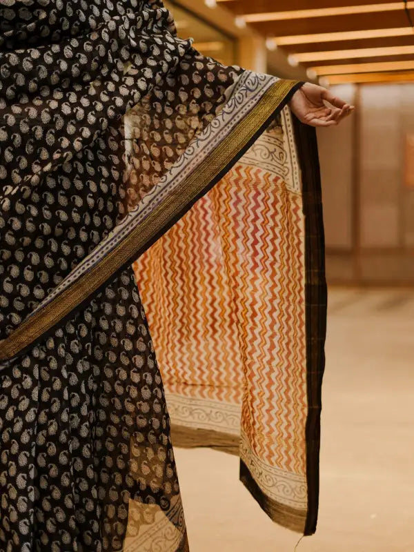 Maheshwari handblock saree