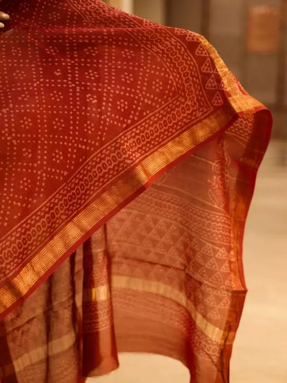 Maheshwari handblock saree