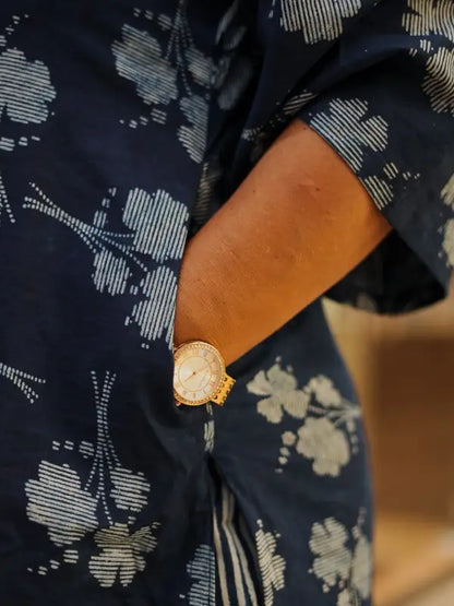 Cotton indigo cord set