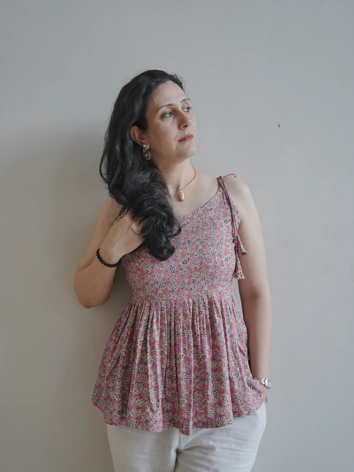 Floral Peplum Pink Top