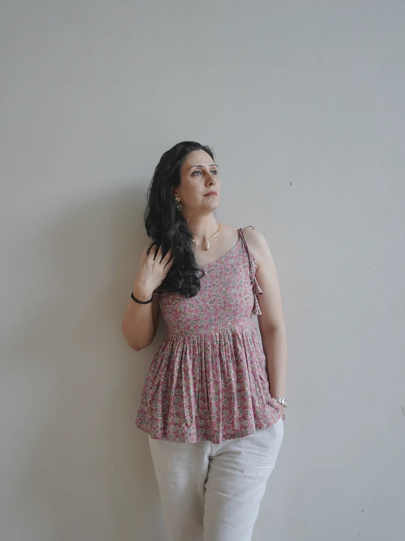 Floral Peplum Pink Top