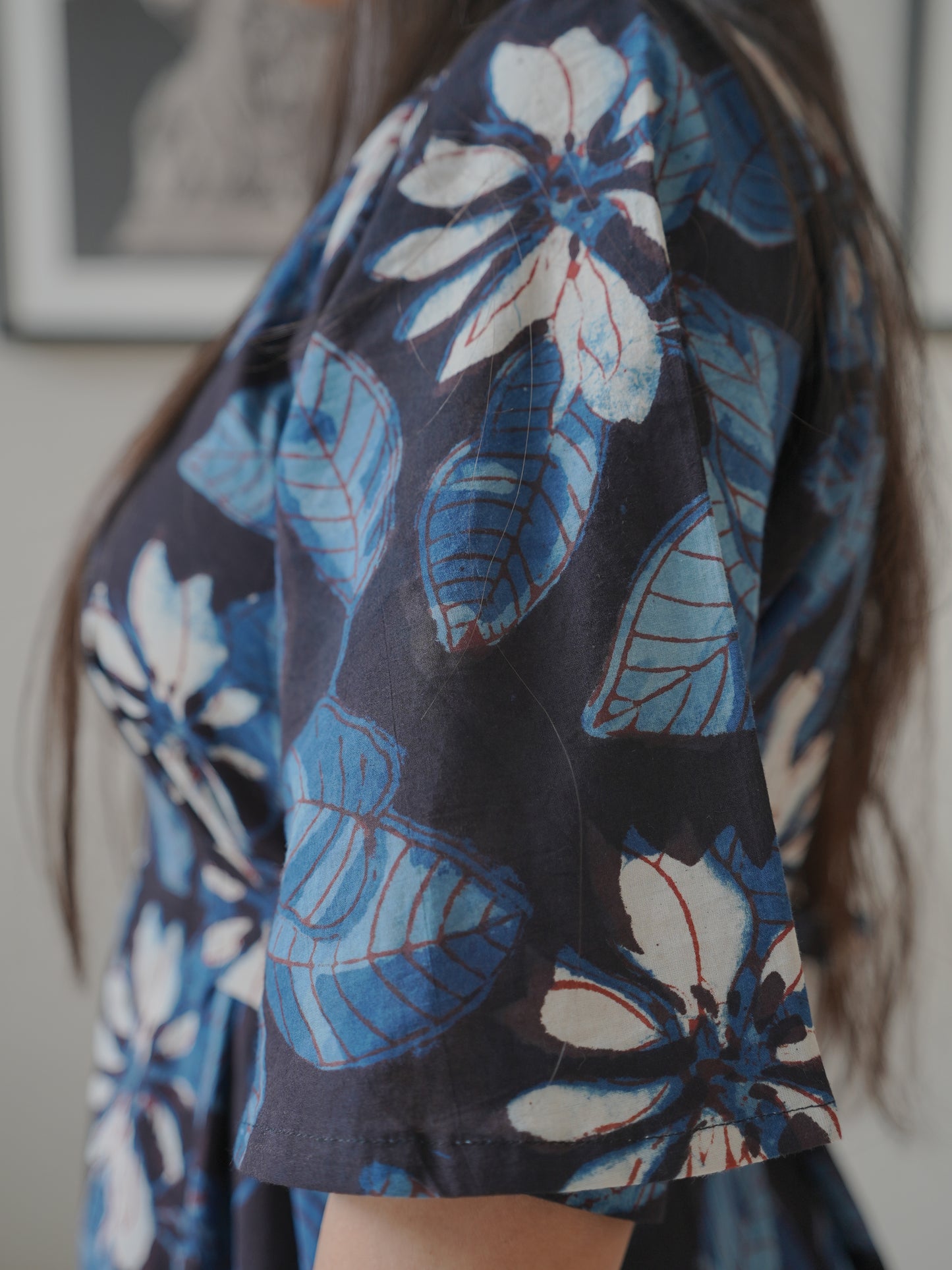 Handblock Floral Cotton Dress